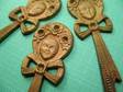 you will receive 2 vintage brass baby rattle stampings